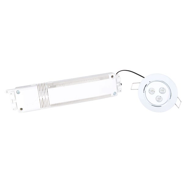 Emerg.lum.DHE 3x1W ERT-LED 3h 230V AC Self C.recessed m image 2