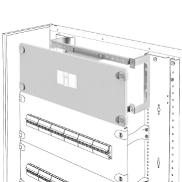 INSTALLATION KIT FOR MCCB'S ON PLATE - VERTICAL - FIXED VERSION - MSX/D/M/c 160-250 - 600x300MM image 1
