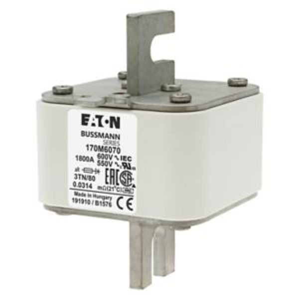 Fuse-link, high speed, 1800 A, AC 600 V, DIN 3, 76 x 90 x 109 mm, aR, DIN, IEC, single indicator image 4