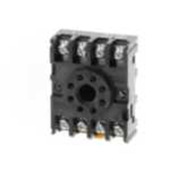 Socket, DIN rail/surface mounting, 8-pin, screw terminals image 1