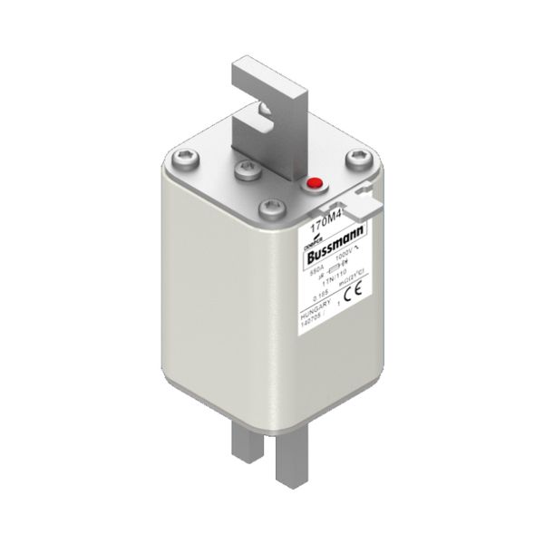 Fuse-link, high speed, 550 A, AC 1000 V, DIN 1, 51 x 69 x 138 mm, aR, DIN, IEC, single indicator image 14