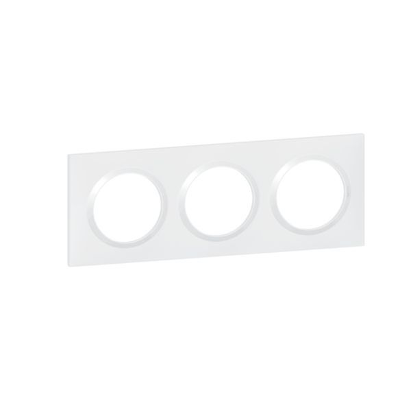 600903 Dooxie square plate 3 positions white finish image 1