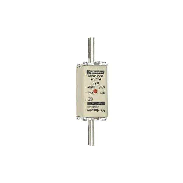 Fuse-link NH0 gG 500VAC 32A live tags Double indicator image 2