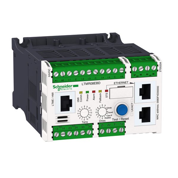 Motor Management, TeSys T, motor controller, Ethernet/IP, Modbus/TCP, 6 inputs, 3 outputs, 1.35 to 27A, 100 to 240 VAC image 1