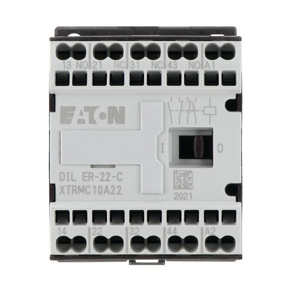 Contactor relay, 110 V 50 Hz, 120 V 60 Hz, N/O = Normally open: 2 N/O, N/C = Normally closed: 2 NC, Spring-loaded terminals, AC operation image 16