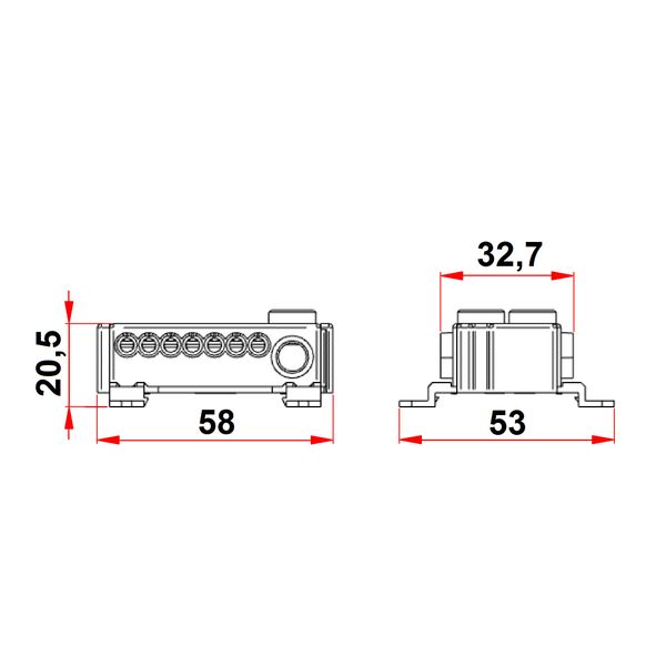 Easy Connection Box blank, 2 x 25 mmý, 14 x 4 mmý image 2