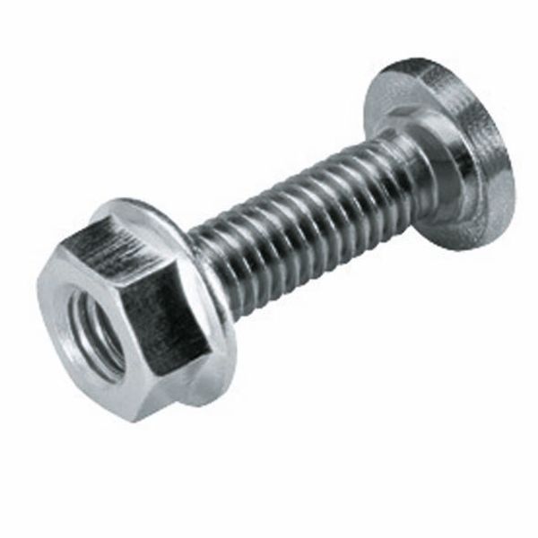 BOLT - WITH FLANGED NUT - M6x10 - FINISHING: DACRO image 2