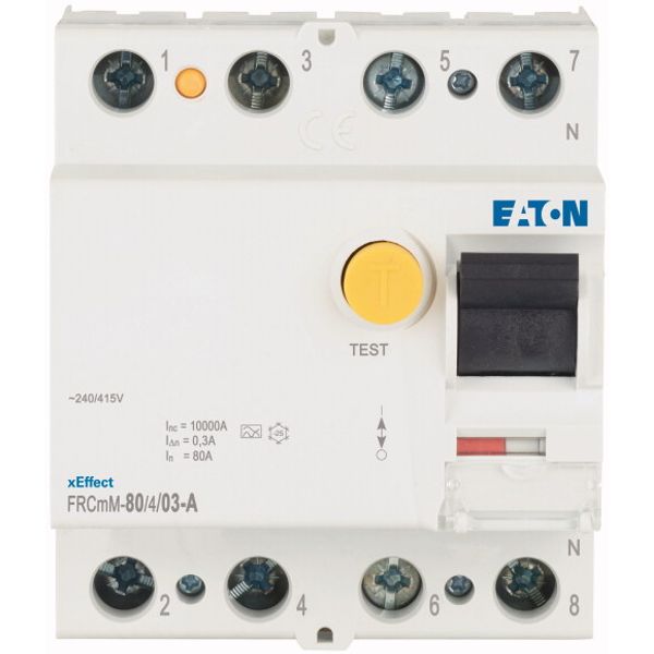Residual current circuit breaker (RCCB), 80A, 4p, 300mA, type A image 2
