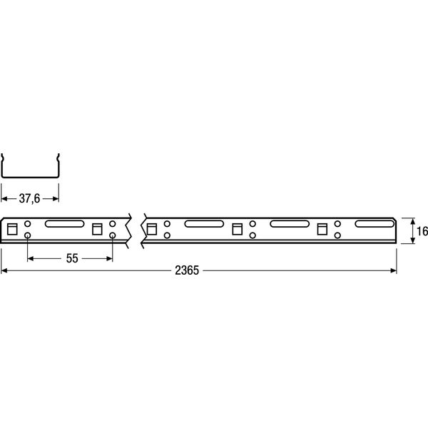 Mounting profiles OSRAM BackLED and BoxLED BX -MP 2m image 2