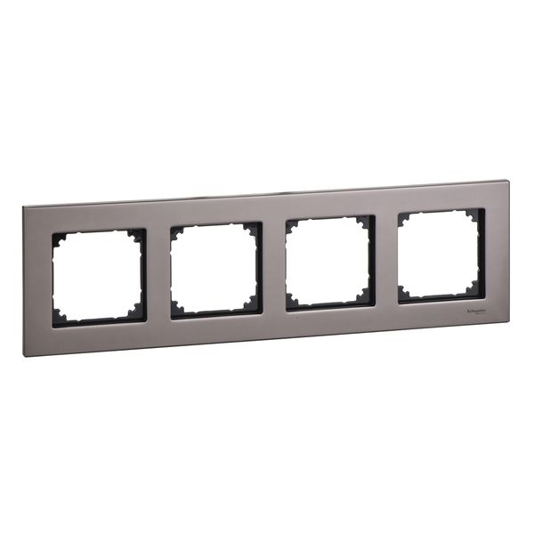 Metal frame, 4-gang, Rhodium grey, M-Elegance image 3