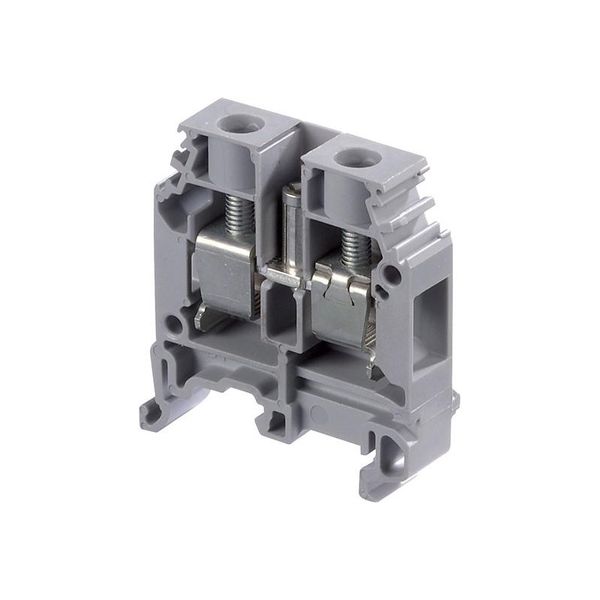 M10/10,C, SCREW CLAMP TERMINAL BLOCK, FEED THROUGH, GREY, 10X44.5X40.5MM image 1