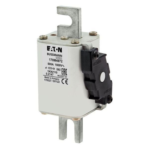 Fuse-link, high speed, 500 A, AC 1000 V, DIN 1, 51 x 69 x 138 mm, aR, DIN, IEC, type K indicator image 7