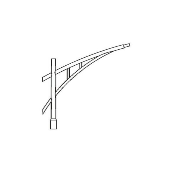 Designausleger, Donau, 1armig, Siteco® eisenglimmer (DB 702S), Zopfmaß: 76mm image 1