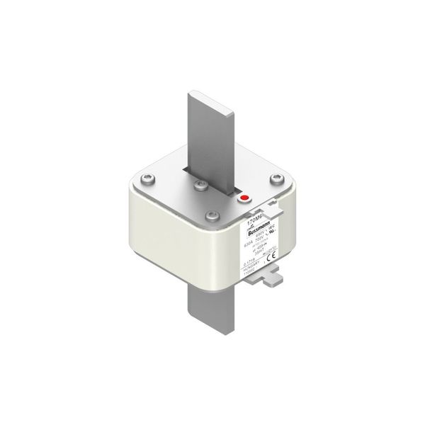 Fuse-link, high speed, 630 A, AC 690 V, DIN 3, aR, DIN, IEC, single indicator, live gripping lugs image 7