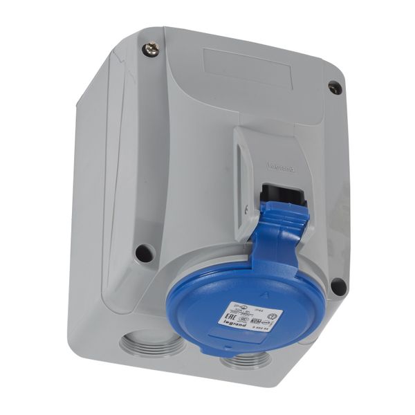 Surface mounting socket P17 - IP44 - 200/250 V~ - 32 A - 2P+E image 2