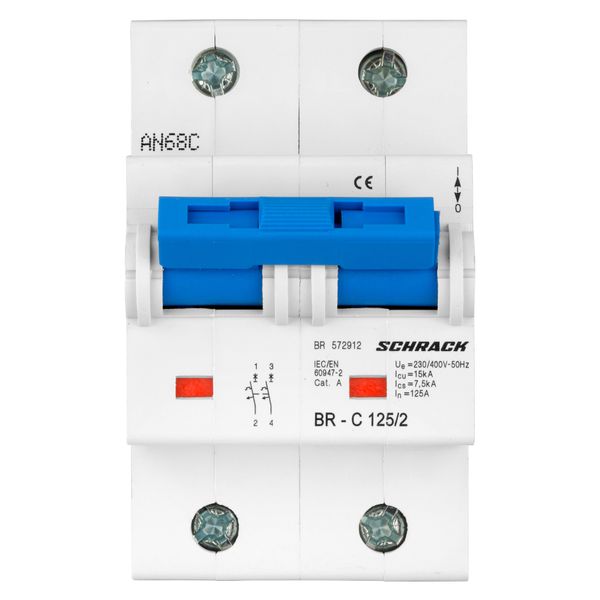 High Current Miniature Circuit Breaker C125/2 image 2