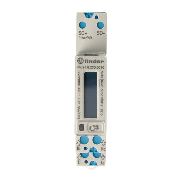 Energy meter 17.5mm, 1 ph.LCDisplay/40A/230VAC/S0/MID (7M.24.8.230.0010) image 3