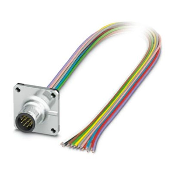 SACC-SQ-M12MS-12CON-25F/0,5X - Device connector front mounting image 1