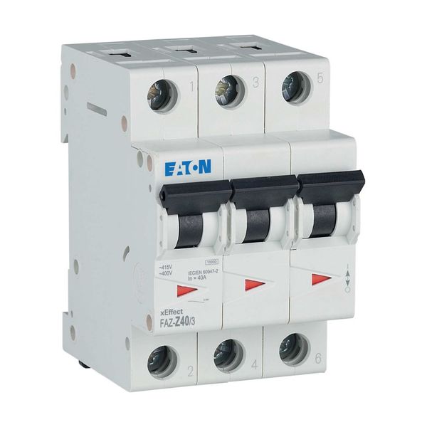 Miniature circuit breaker (MCB), 40 A, 3p, characteristic: Z image 10