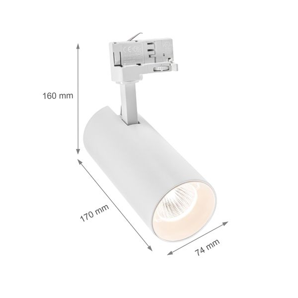 ANDROMEDA COB LED 25W WW 3F white (3 phases) 36deg 60deg image 8