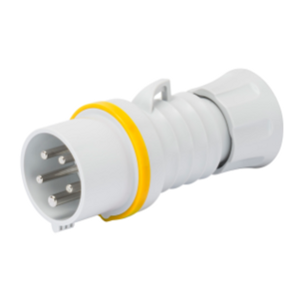 STRAIGHT PLUG HP - IP44/IP54 - 2P+E 16A 100-130V 50/60HZ - YELLOW - 4H -  FAST WIRING image 1