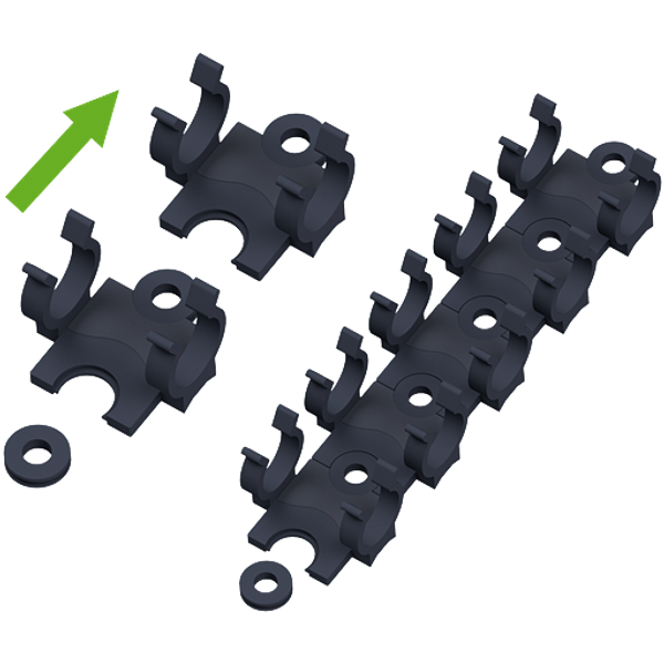 modular universal holder for connectors, 9mm image 1