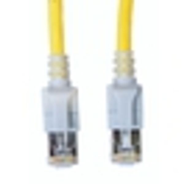 LED Patchcord RJ45 shielded, Cat.6a 10GB, LS0H,yellow, 7.0m image 2