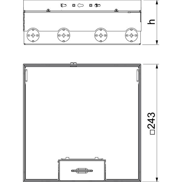 UDHOME9 2V Floor box, complete empty image 2