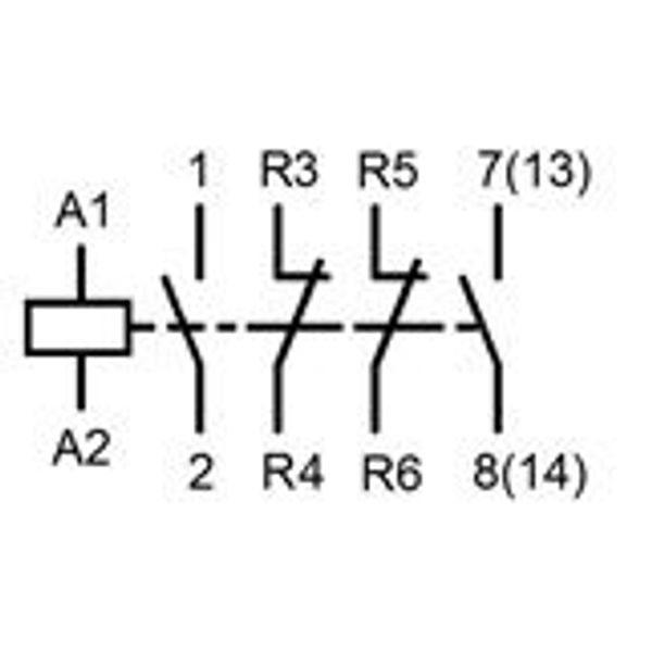 Modular contactor 25A, 2 NO + 2 NC, 24VACDC, 2MW image 3