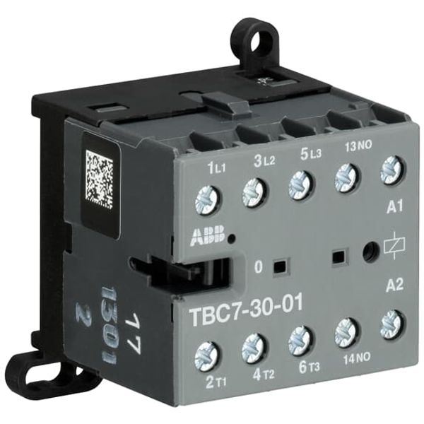 TBC7-30-10-51 Mini Contactor 17 ... 32 V DC - 3 NO - 0 NC - Screw Terminals image 1