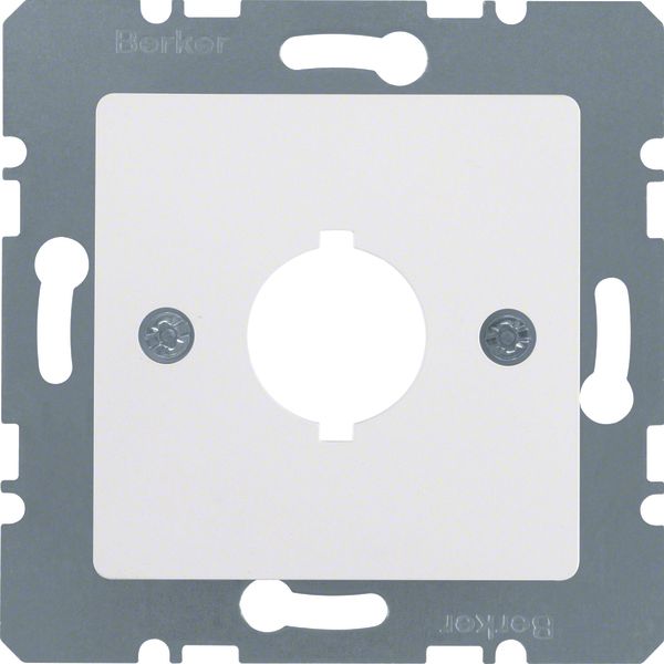 Central plate inst. opening Ø 18.8 mm, com-tech, p. white matt/velvety image 1