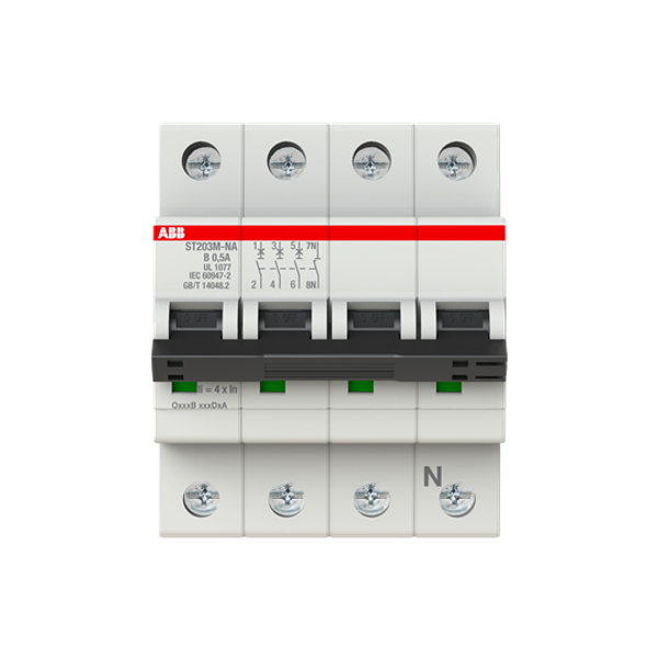 ST203M-B0.5NA Miniature Circuit Breaker - 4P - B - 0.5 A image 1