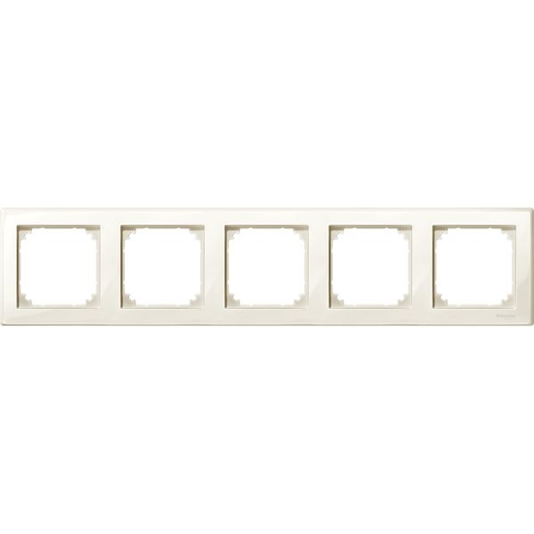 M-Smart frame, 5-gang, white, glossy image 3