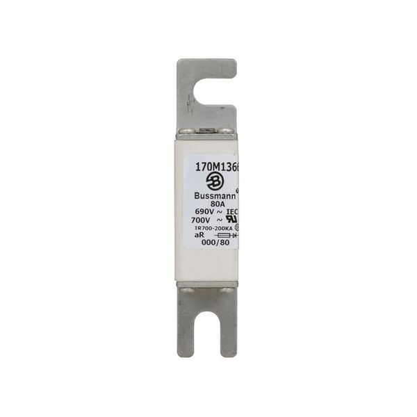 Fuse-link, high speed, 80 A, AC 690 V, DIN 000, 21 x 40 x 100 mm, aR, DIN, IEC, single indicator image 7