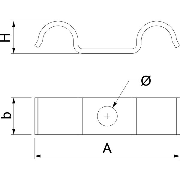 1015 D 14 G Fastening clip for 2 cables 14mm image 2