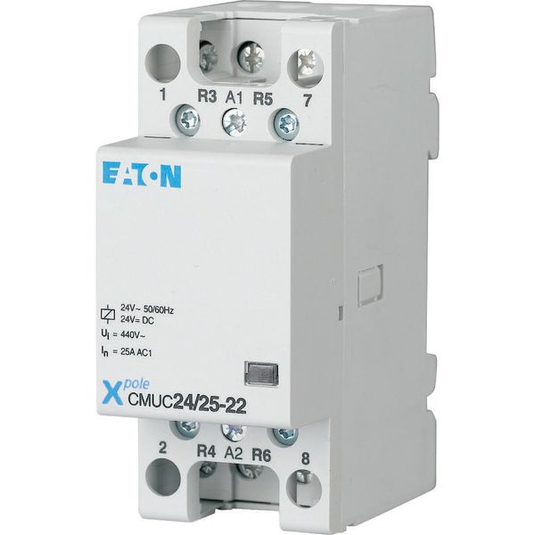 Installation contactor, 24 VAC/DC, 3N/C+1N/O, 25A image 5