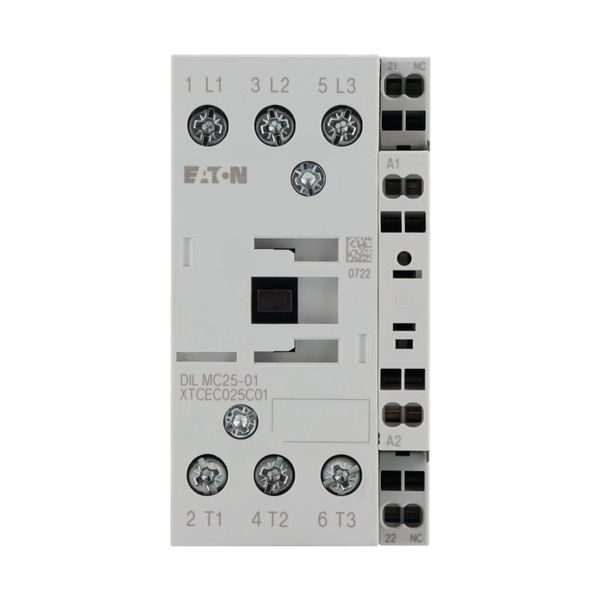 Contactor, 3 pole, 380 V 400 V 11 kW, 1 NC, 230 V 50/60 Hz, AC operation, Spring-loaded terminals image 8