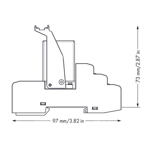 Relay module Nominal input voltage: 48 VDC 2 changeover contacts gray image 2