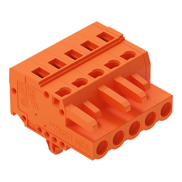 1-conductor female connector CAGE CLAMP® 2.5 mm² orange image 1