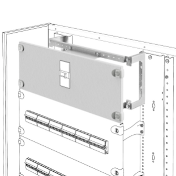 INSTALLATION KIT FOR MCCB'S ON PLATE - HORIZZONTAL - FIXED VERSION - MOTOR OPERATING DEVICE - MSX/E/M 400-630 - 600X300MM image 1