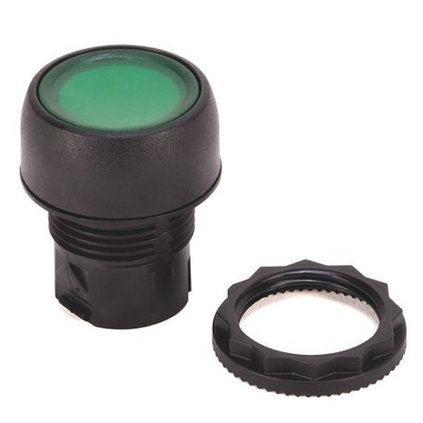 Allen-Bradley, 800FP-LFA3, 800F Momentary Push Button -  Plastic, Illuminated, Flush, Alternate Action, Green image 1