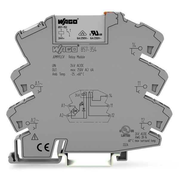 Relay module Nominal input voltage: 24 V AC/DC 1 changeover contact image 1