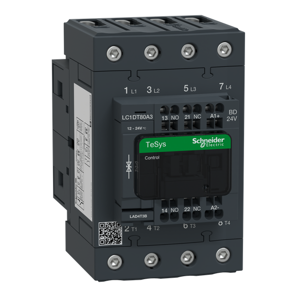 TeSys Deca contactor - 4P(4 NO) - AC-1 - = 440 V 80 A - 24 V DC standard coil image 6
