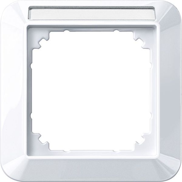 1-M frame, 1-fold with label holder, active white glossy image 1