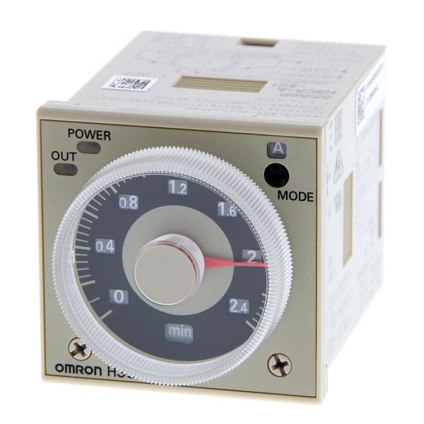 Timer, plug-in, 8-pin, 1/16DIN (48 x 48 mm), on/flicker-on/flicker-off image 1