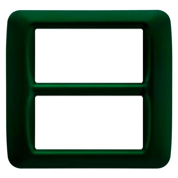 TOP SYSTEM PLATE - IN TECHNOPOLYMER GLOSS FINISHING - 8 GANG (4+4 OVERLAPPING) - RACING GREEN - SYSTEM image 2