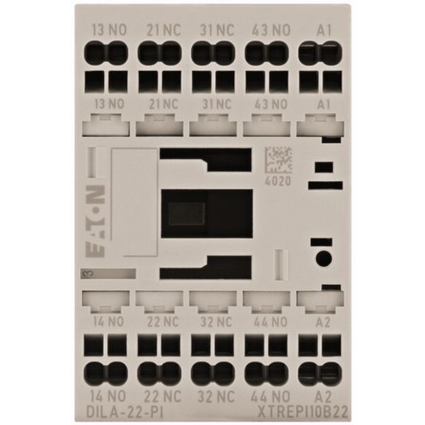 Contactor relay, 230 V 50 Hz, 240 V 60 Hz, 2 N/O, 2 NC, Push in terminals, AC operation image 1