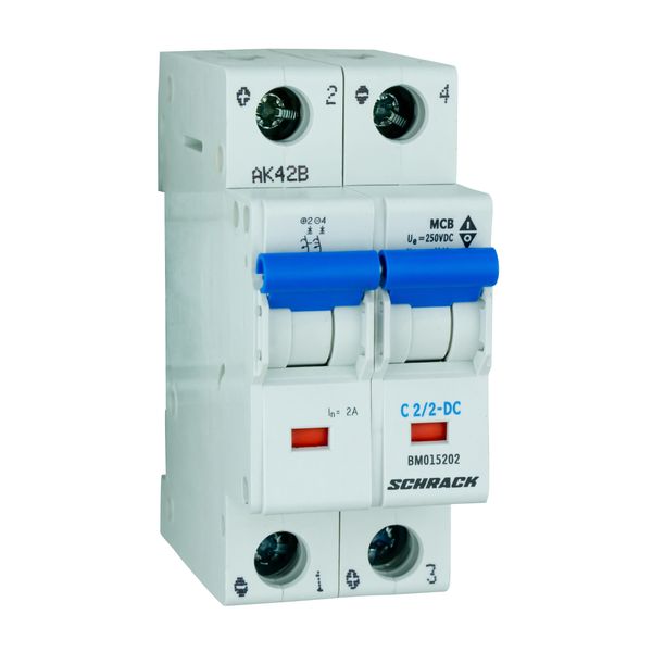 Miniature Circuit Breaker (MCB) DC-C2/2, 10kA image 2