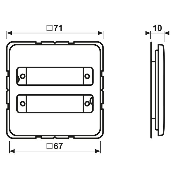 Centre plate for D-subminiature sockets 594-2 image 2