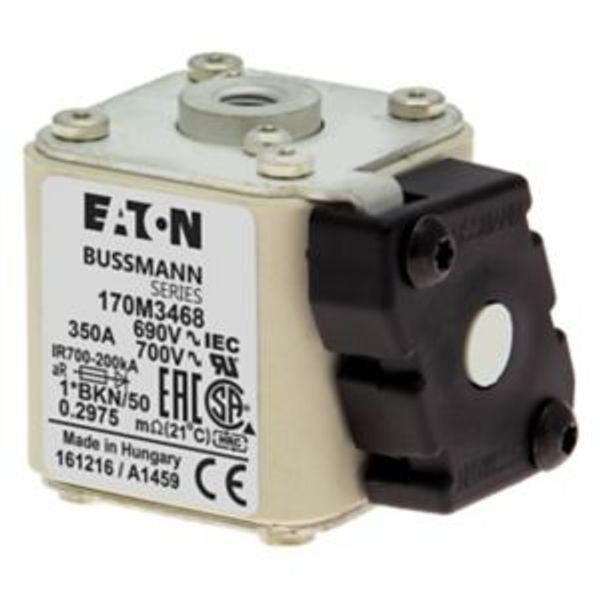 Fuse-link, high speed, 350 A, AC 690 V, compact size 1, aR, IEC, UL, single indicator image 6